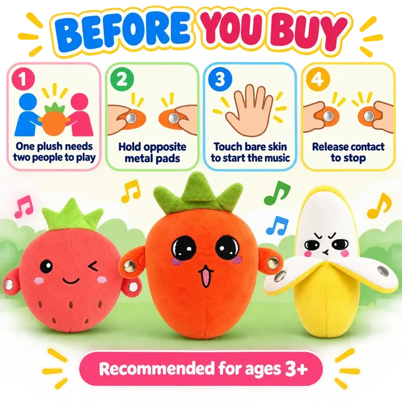 Interactive Fruit Musical Plush Toy